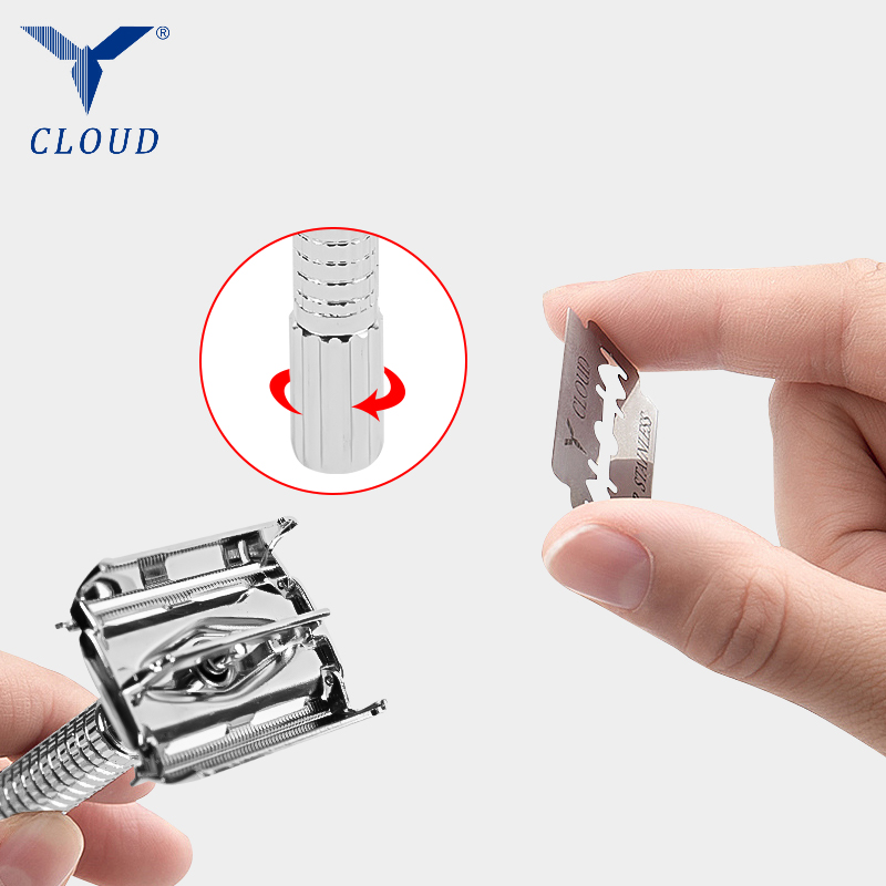 Razor manual în formă de T din oțel inoxidabil 74 cu două margini