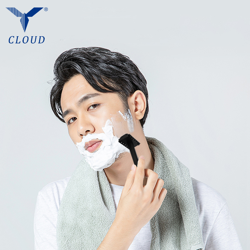 Razor portabil de călătorie cu 74 de lame din plastic în formă de T