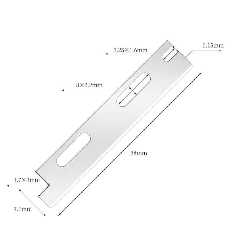 Lame de ras pentru sprâncene, reutilizabile, multifuncționale, din oțel inoxidabil