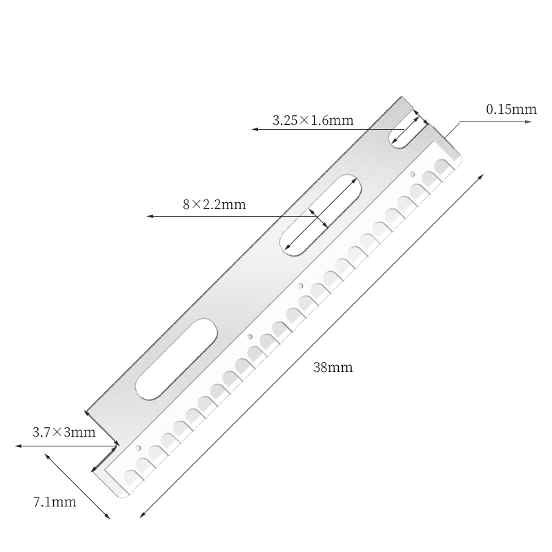 Lame de ras pentru sprâncene, reutilizabile, multifuncționale, din oțel inoxidabil